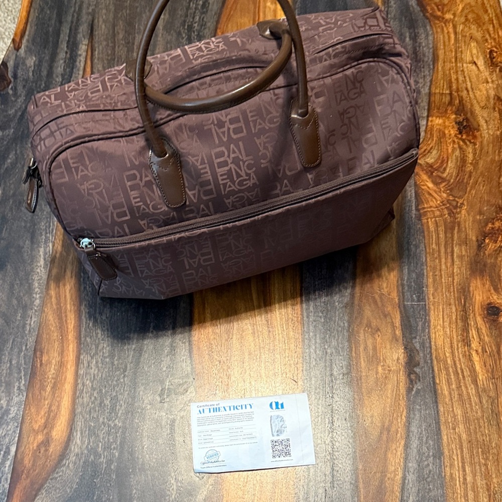 Balenciaga Chocolate Brown Duffel Bag